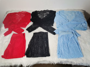 Sexy Lace V Neck Sets