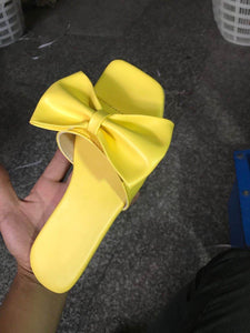 Bow Slippers Open Toe