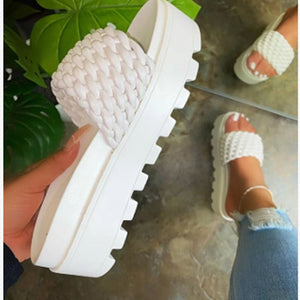 Women Open Toe Platform Slipper