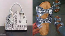 Load image into Gallery viewer, Bandana Purse And Slipper Set
