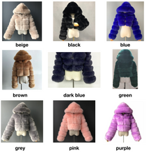 Load image into Gallery viewer, Faux Fox Fur Coat
