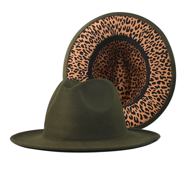 Fedora Hat with Leopard Pattern Inside (MOQ 20)