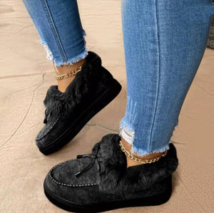 Women Winter Warm Moccasins Shoes Platform Shoes Snow Boots