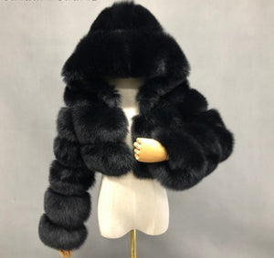 Faux Fox Fur Coat