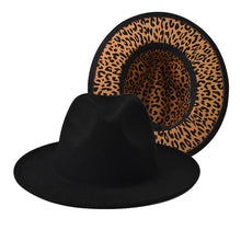 Load image into Gallery viewer, Fedora Hat with Leopard Pattern Inside (MOQ 20)
