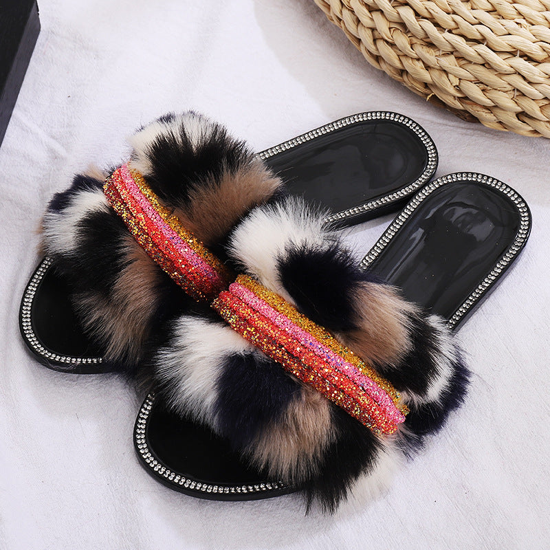 Fur Diamond Slipper