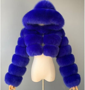 Faux Fox Fur Coat