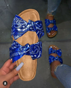 Double bowknot Bandana slipper