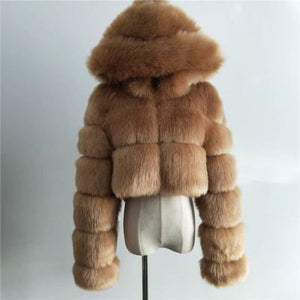 Faux Fox Fur Coat