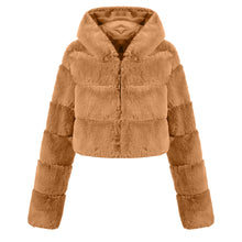 Load image into Gallery viewer, Faux Fur Zipper Short Coat
