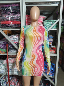 Mesh Rainbow Dress