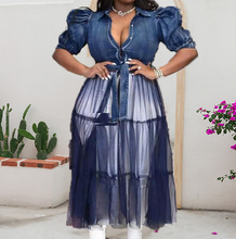 Load image into Gallery viewer, Women Plus Size Jean Shirt Dress
