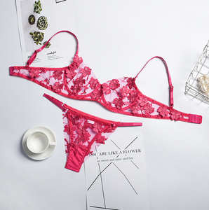 Sexy Lace Flower Bikini Set