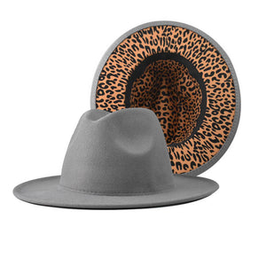 Fedora Hat with Leopard Pattern Inside (MOQ 20)