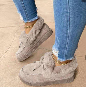 Women Winter Warm Moccasins Shoes Platform Shoes Snow Boots