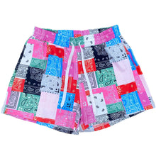 Load image into Gallery viewer, Bandana Pattern Splice Shorts
