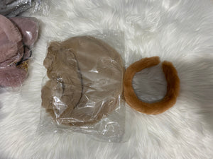 Fur Headband and Heart Bag set