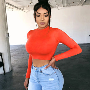 Long sleeve crop top