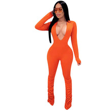 Load image into Gallery viewer, Stacked Women&#39;s Sexy Bodycon Catsuit V Neckline Bodysuit One Piece Jumpsuit
