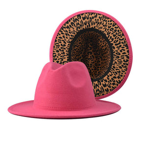 Fedora Hat with Leopard Pattern Inside (MOQ 20)