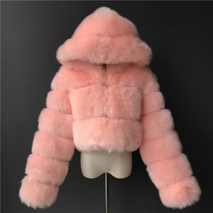 Faux Fox Fur Coat