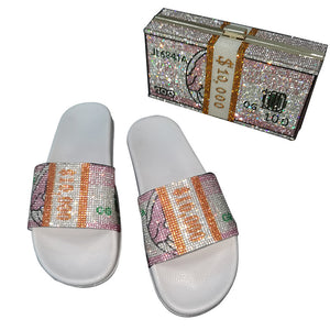 Money Clutch Bags And Slippers Sets