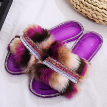 Load image into Gallery viewer, Fur Diamond Slipper
