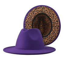 Load image into Gallery viewer, Fedora Hat with Leopard Pattern Inside (MOQ 20)
