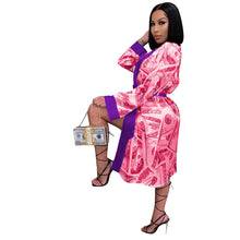 Load image into Gallery viewer, Sexy Dollar Print Robe, Nightgown
