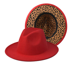 Fedora Hat with Leopard Pattern Inside (MOQ 20)