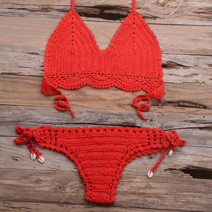 Hollow out Braid Bikini Set