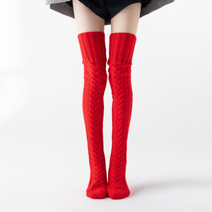 Women Thigh High Knitted Socks