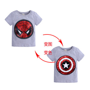 Cute Kids Cotton Shirts (design can be changed by sequin direction)