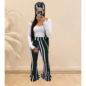 Plaid Bell-Bottoms Pants 3 PCs set