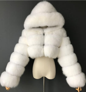 Faux Fox Fur Coat