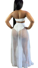 Load image into Gallery viewer, Women Lace Mesh Maxi  3 PCs Skirt Set
