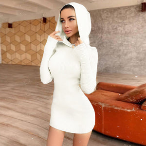 Knit Hoodie Dress