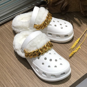 Crocs Shoes with Fur