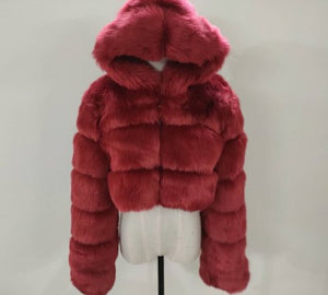 Faux Fox Fur Coat