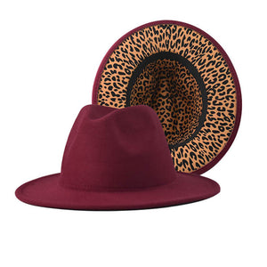 Fedora Hat with Leopard Pattern Inside (MOQ 20)