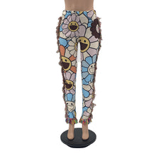 Load image into Gallery viewer, Colorful Pattern Fringe Pants
