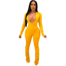 Load image into Gallery viewer, Stacked Women&#39;s Sexy Bodycon Catsuit V Neckline Bodysuit One Piece Jumpsuit
