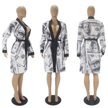 Load image into Gallery viewer, Sexy Dollar Print Robe, Nightgown
