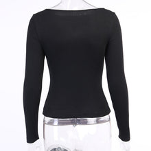 Load image into Gallery viewer, Women Casual Knit Long Sleeve Crop Top T Shirt
